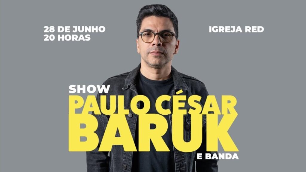 Show do cantor PC Baruk na Igreja RED em Indaiatuba com ingresso solidário
