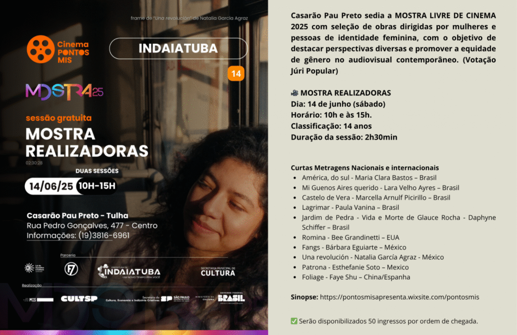arte com informações sobre evento.